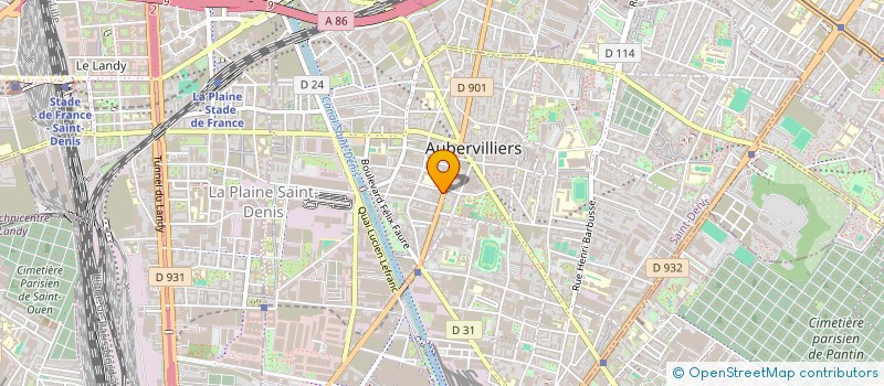 localisation de l'entreprise MONSIEUR PIERRE LEGRAND à AUBERVILLIERS