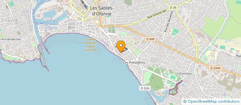 localisation de l'entreprise MONSIEUR PIERRE LEISSEN  LES SABLES D'OLONNE