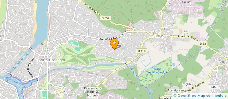 localisation de l'entreprise MONSIEUR PIERRE LENDRE  SOORTS-HOSSEGOR
