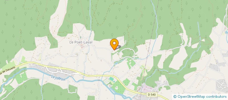 localisation de l'entreprise MONSIEUR PIERRE LENOBLE  LE POET-LAVAL