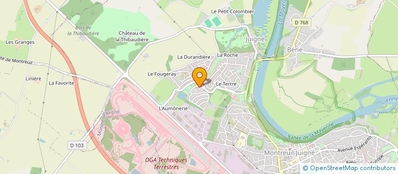 localisation de l'entreprise MONSIEUR PIERRE LEVEQUE  MONTREUIL-JUIGNE