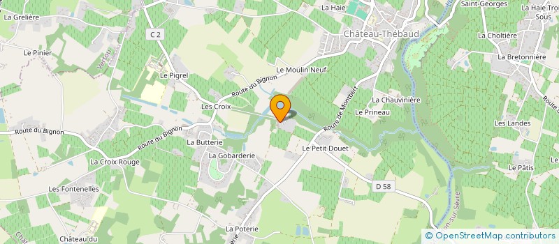 localisation de l'entreprise MONSIEUR PIERRE LIEUBEAU  CHATEAU-THEBAUD