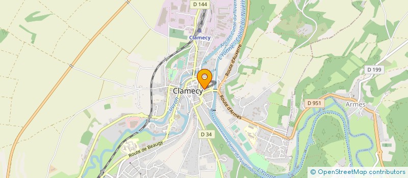 localisation de l'entreprise MONSIEUR PIERRE LORILLOT à CLAMECY