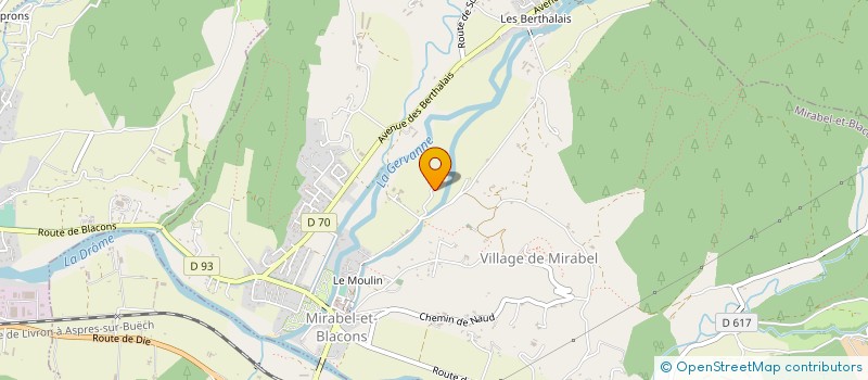 localisation de l'entreprise MONSIEUR PIERRE-LOUIS BAL à MIRABEL-ET-BLACONS