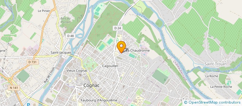 localisation de l'entreprise MONSIEUR PIERRE-LOUIS FELTAIN à COGNAC
