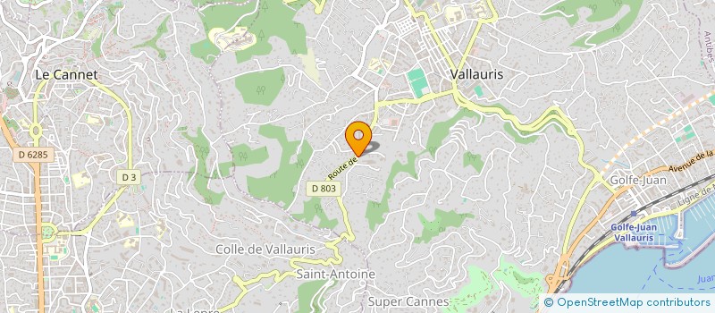 localisation de l'entreprise MONSIEUR PIERRE-LOUIS MARCHETTI  VALLAURIS