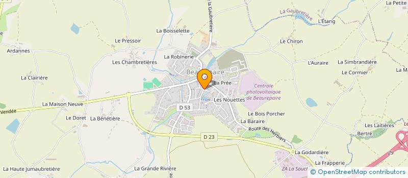 localisation de l'entreprise MONSIEUR PIERRE-LOUIS PUAUD à BEAUREPAIRE