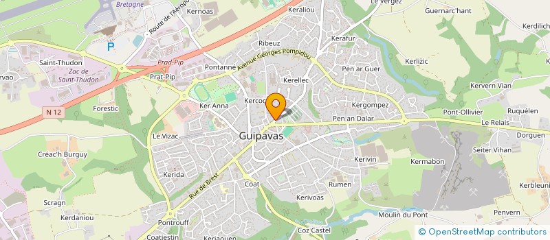 localisation de l'entreprise MONSIEUR PIERRE LOUROT  GUIPAVAS