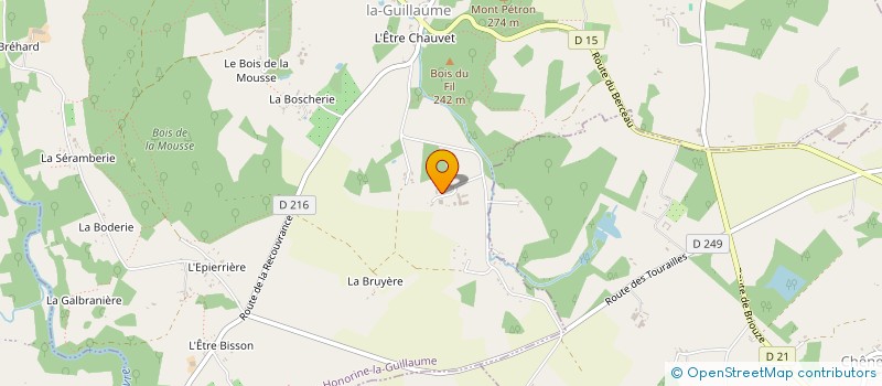 localisation de l'entreprise MONSIEUR PIERRE MADELINE à STE HONORINE LA GUILLAUME