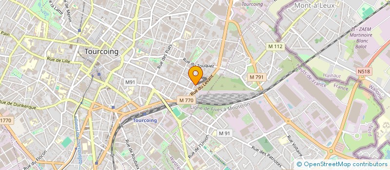 localisation de l'entreprise MONSIEUR PIERRE MAHIEU  TOURCOING