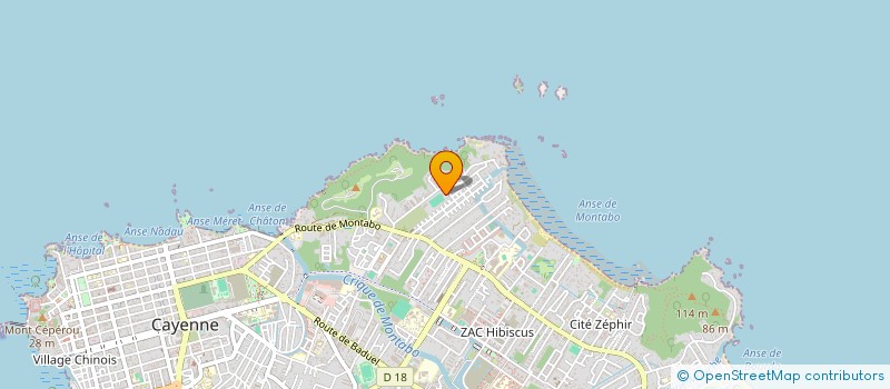 localisation de l'entreprise MONSIEUR PIERRE MAITREL  CAYENNE