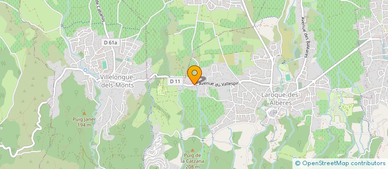 localisation de l'entreprise MONSIEUR PIERRE MANFREDI  LAROQUE-DES-ALBERES