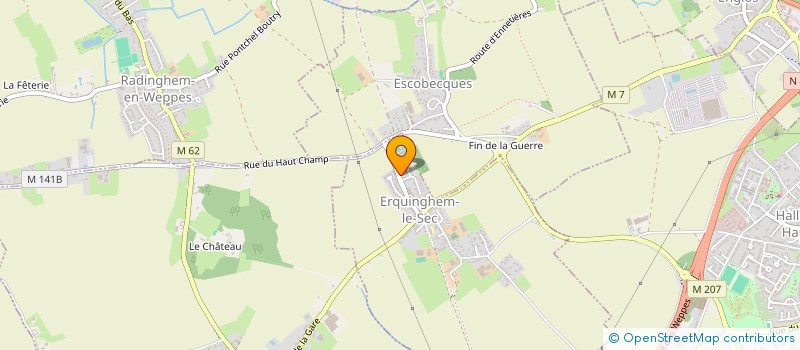 localisation de l'entreprise MONSIEUR PIERRE MANTEL  ERQUINGHEM-LE-SEC