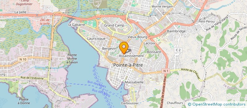 localisation de l'entreprise MONSIEUR PIERRE-MARC GUILLAUME  POINTE A PITRE