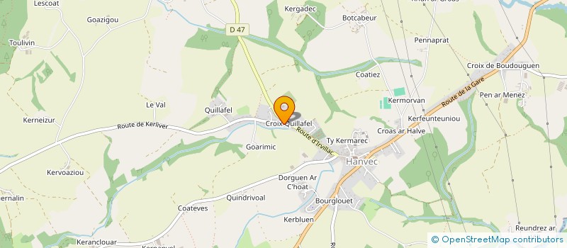 localisation de l'entreprise MONSIEUR PIERRE MARC QUINTRIC  HANVEC