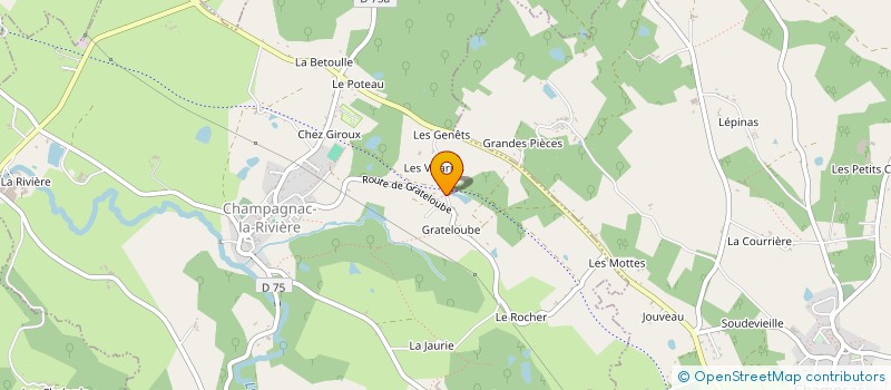 localisation de l'entreprise MONSIEUR PIERRE MARCILLAUD  CHAMPAGNAC-LA-RIVIERE