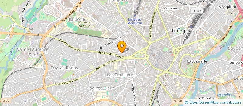 localisation de l'entreprise MONSIEUR PIERRE MARIAUD à LIMOGES