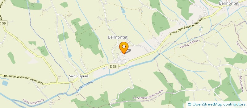 localisation de l'entreprise MONSIEUR PIERRE-MARIE FONTAINE  LA SALVETAT-BELMONTET