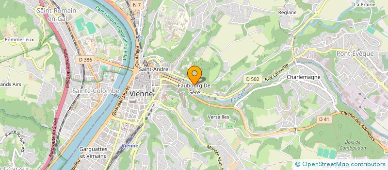 localisation de l'entreprise MONSIEUR PIERRE MARINIER  VIENNE