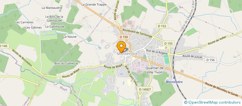 localisation de l'entreprise MONSIEUR PIERRE MARTINEAU  MONTENDRE