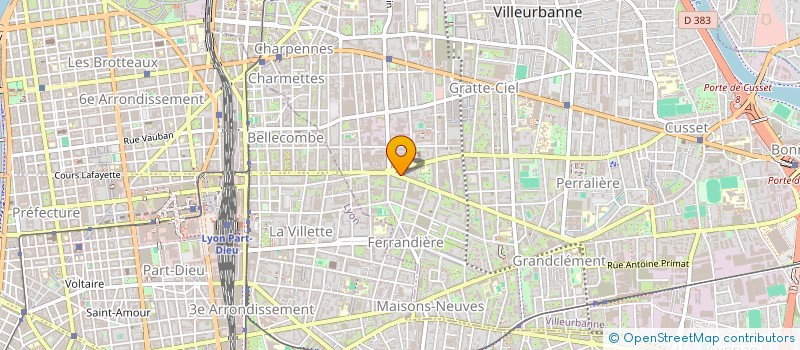 localisation de l'entreprise MONSIEUR PIERRE MAZAUD  VILLEURBANNE