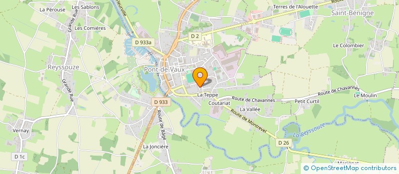 localisation de l'entreprise MONSIEUR PIERRE MAZUIR  PONT-DE-VAUX