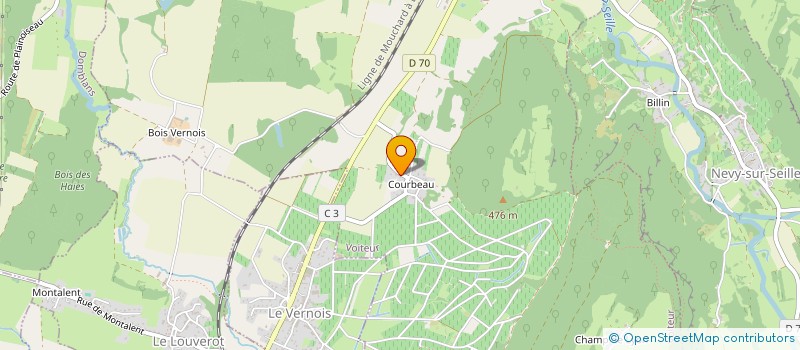 localisation de l'entreprise MONSIEUR PIERRE MEIGNIER  VOITEUR