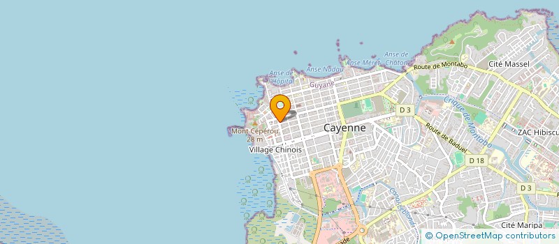 localisation de l'entreprise MONSIEUR PIERRE MENES  CAYENNE