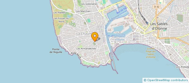 localisation de l'entreprise MONSIEUR PIERRE METAYE à LES SABLES D'OLONNE