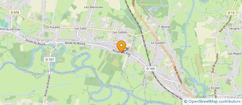 localisation de l'entreprise MONSIEUR PIERRE MICHELET  BRANGES