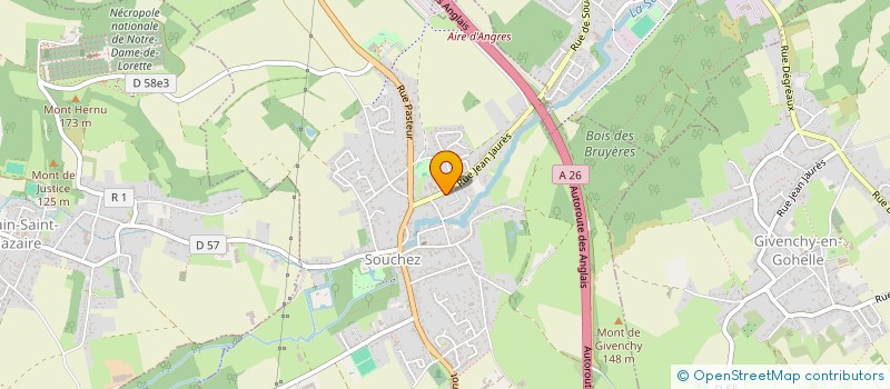 localisation de l'entreprise MONSIEUR PIERRE MITTENAERE  SOUCHEZ