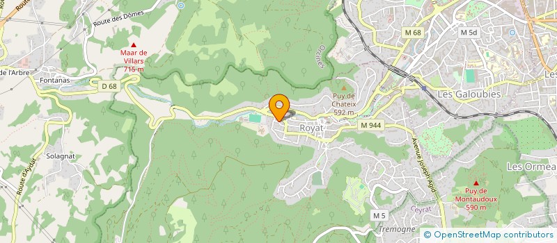 localisation de l'entreprise MONSIEUR PIERRE MONNEYRON  ROYAT