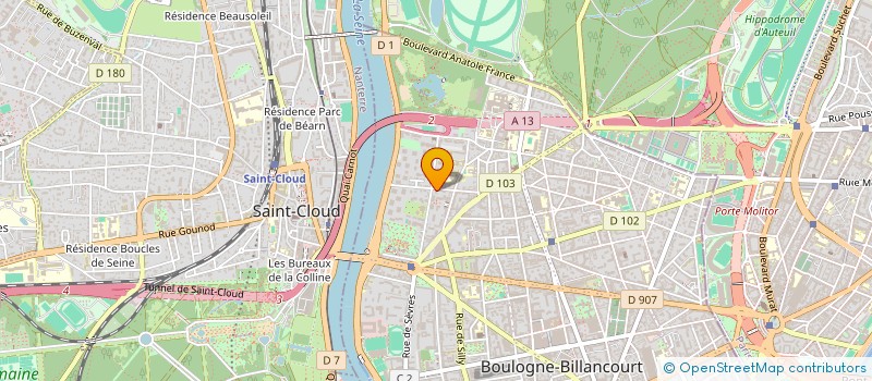 localisation de l'entreprise MONSIEUR PIERRE MOREAU  BOULOGNE-BILLANCOURT