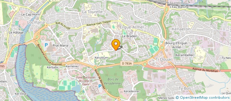 localisation de l'entreprise MONSIEUR PIERRE MORVAN à QUIMPER