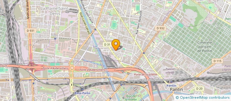 localisation de l'entreprise MONSIEUR PIERRE MOULINET à AUBERVILLIERS