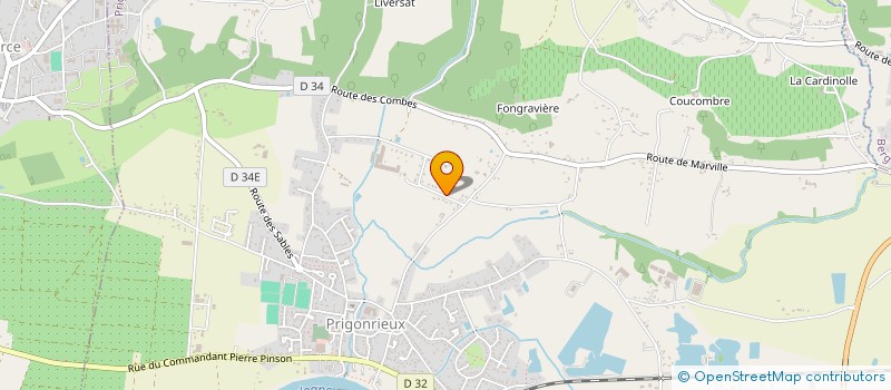 localisation de l'entreprise MONSIEUR PIERRE MOULINIER  PRIGONRIEUX