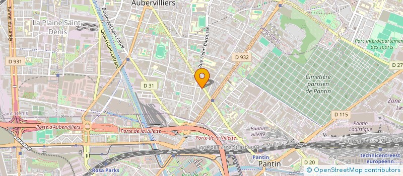 localisation de l'entreprise MONSIEUR PIERRE MOURE  AUBERVILLIERS