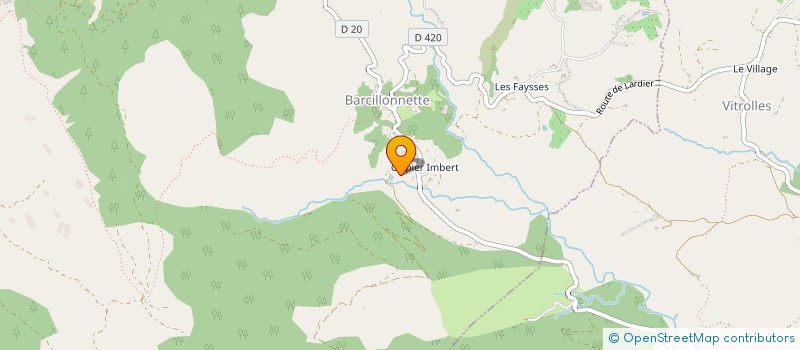 localisation de l'entreprise MONSIEUR PIERRE MOURIER  BARCILLONNETTE