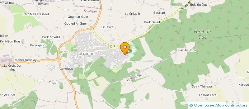 localisation de l'entreprise MONSIEUR PIERRE NEDELEC  LOCRONAN