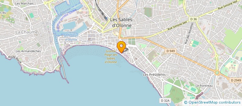 localisation de l'entreprise MONSIEUR PIERRE-NICOLAS MARTON  LES SABLES D'OLONNE