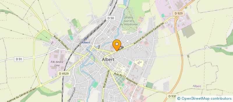 localisation de l'entreprise MONSIEUR PIERRE OBIN à ALBERT