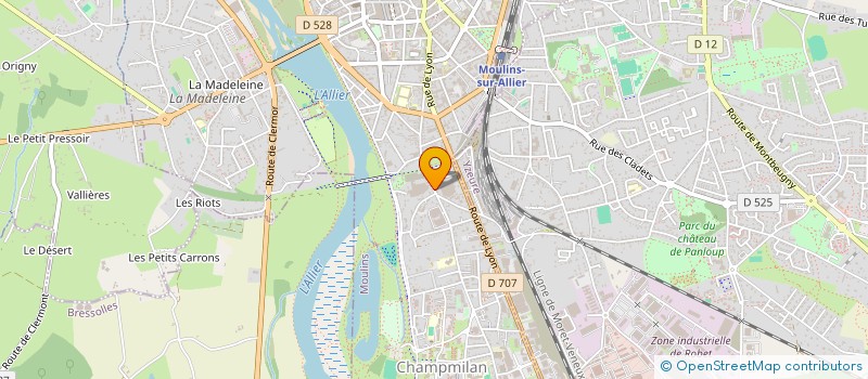 localisation de l'entreprise MONSIEUR PIERRE-OLIVER LAURENT  MOULINS