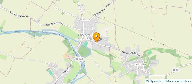 localisation de l'entreprise MONSIEUR PIERRE OLIVIER CAILLE  CREVECUR-SUR-L'ESCAUT