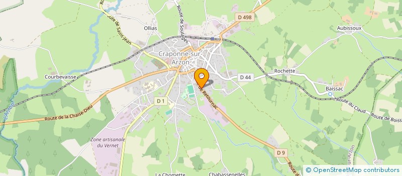 localisation de l'entreprise MONSIEUR PIERRE-OLIVIER COLOMBAT  CRAPONNE-SUR-ARZON