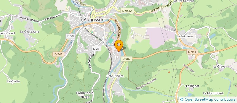 localisation de l'entreprise MONSIEUR PIERRE-OLIVIER COUVE à AUBUSSON