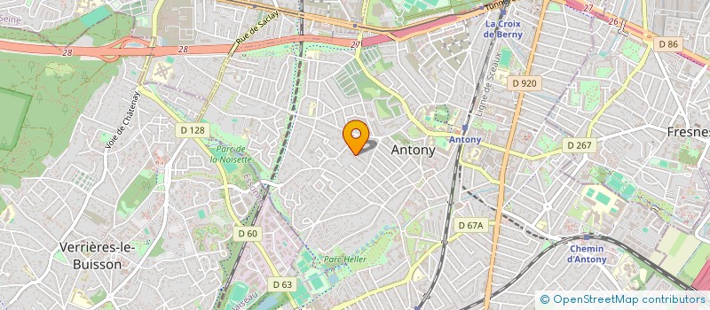 localisation de l'entreprise MONSIEUR PIERRE OLIVIER MARTY à ANTONY