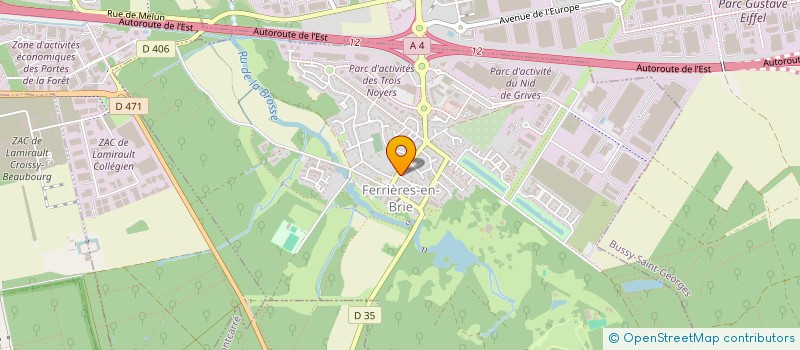 localisation de l'entreprise MONSIEUR PIERRE-OLIVIER MOREAUX  FERRIERES-EN-BRIE