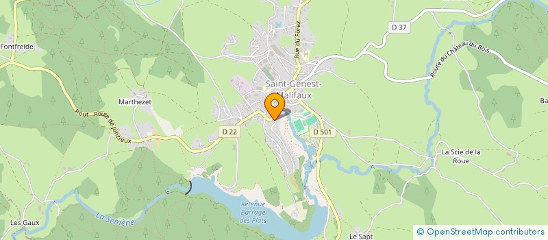 localisation de l'entreprise MONSIEUR PIERRE OLLIER  SAINT-GENEST-MALIFAUX