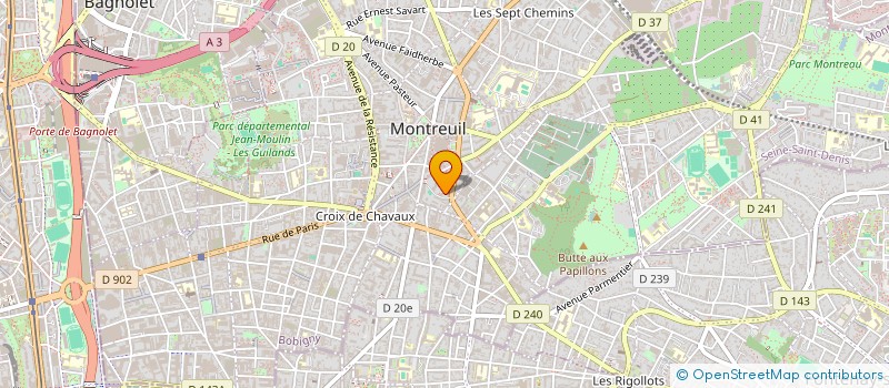 localisation de l'entreprise MONSIEUR PIERRE OSBORNE à MONTREUIL