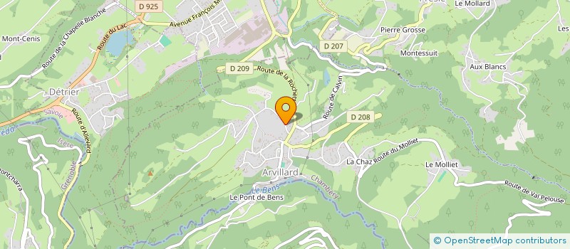 localisation de l'entreprise MONSIEUR PIERRE-PAUL MENEGOZ  ARVILLARD